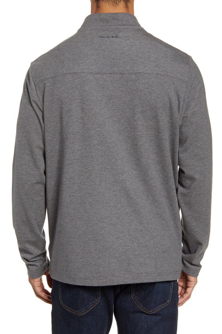 Transitions Stripe Half Zip Pullover, Alternate, color, HEATHER DARK SHADOW