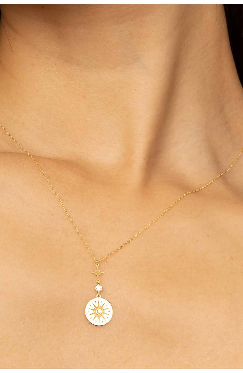 Oradina 14K Yellow Gold Summer Solstice Pendant Necklace, Alternate, color, Yellow Gold