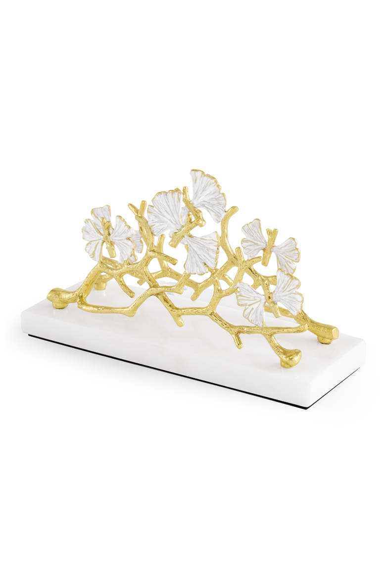 Butterfly Ginkgo Vertical Napkin Holder, Alternate, color, WHITE