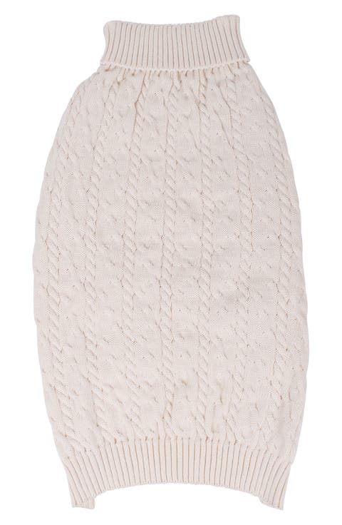 Cable Knit Dog Sweater