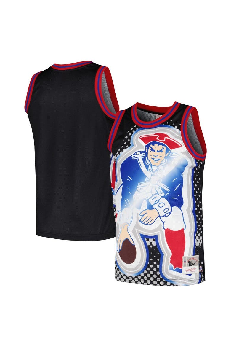 Men's Mitchell & Ness Black New England Patriots Big Face 7.0 Fashion Tank Top, Main, color, Black