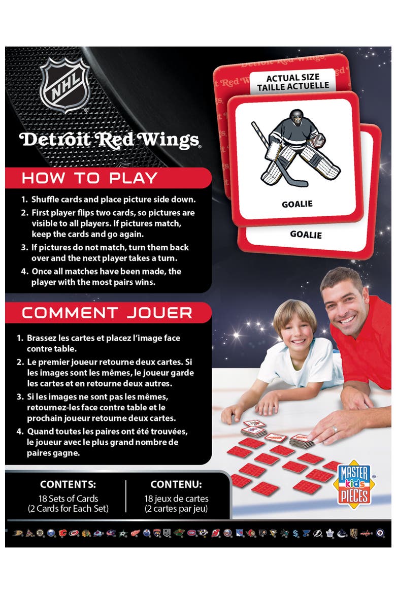 Detroit Red Wings Matching Game, Alternate, color, Multicolor