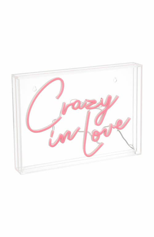 JONATHAN Y 10" Contemporary Glam Acrylic Box USB Operated LED Neon Light in Red  product