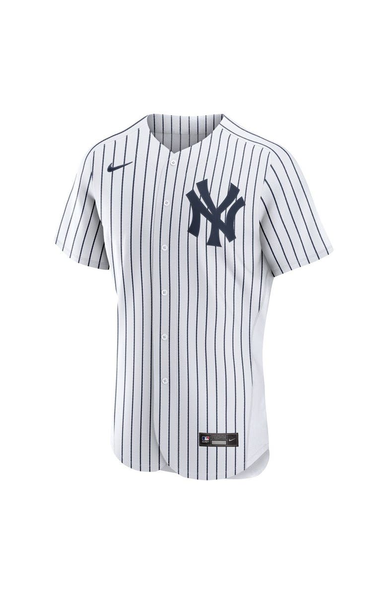Nike Men's Nike Anthony Volpe White/Navy New York Yankees Home Authentic Jersey, Alternate, color, 