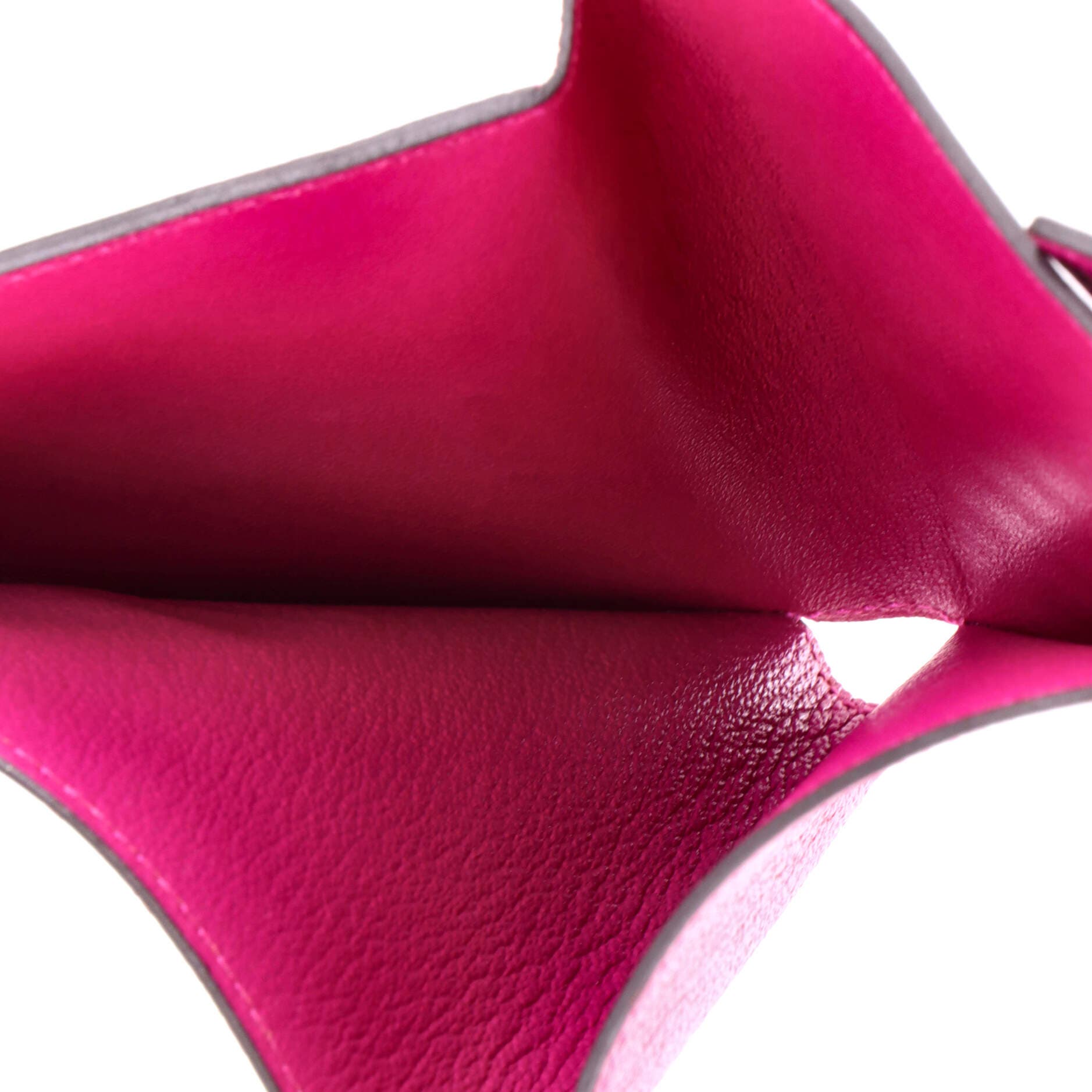 Pre-Owned Hermes Clic Wallet Chevre Mysore 12, Alternate, color, Rose Pourpre