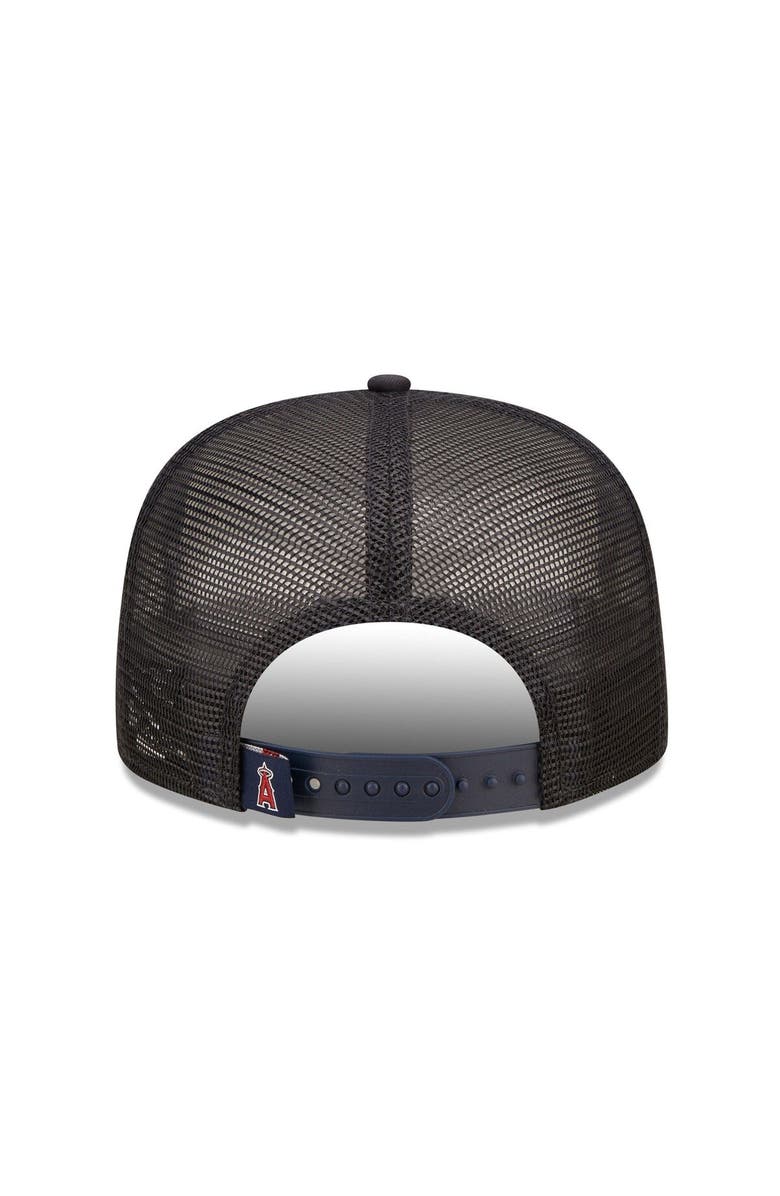 New Era Men's New Era White/Navy Los Angeles Angels Gradient Golfer 9FIFTY Snapback Hat, Alternate, color, 