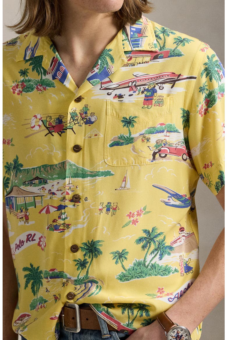 Polo Ralph Lauren Aloha Print Classic Fit Camp Shirt (Men) | Nordstrom