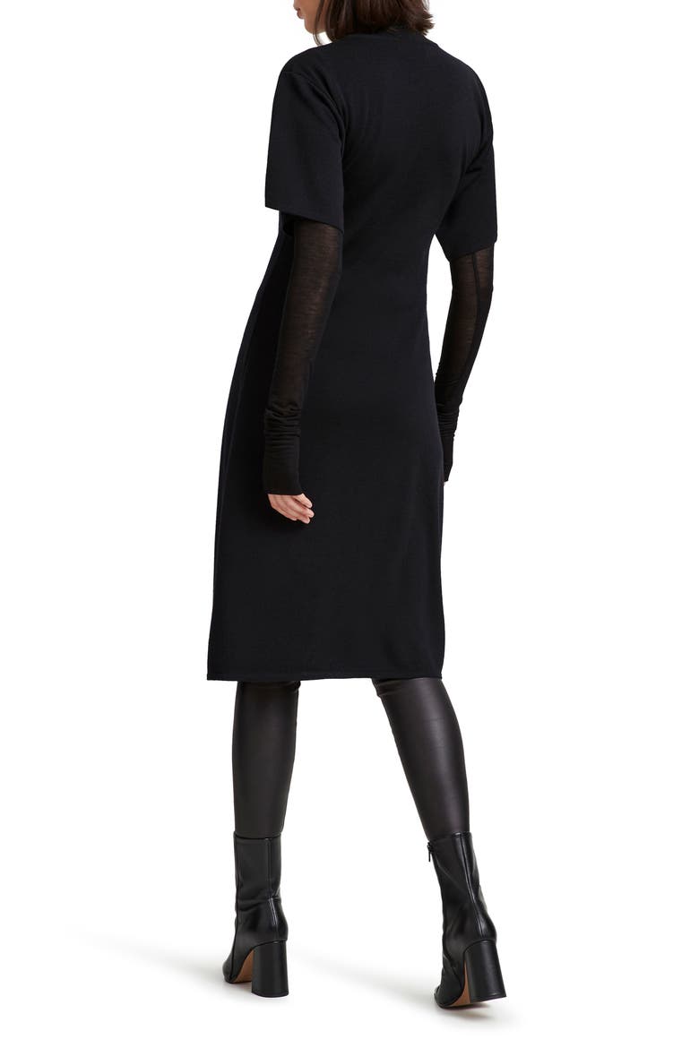 Koya Merino Wool Tunic, Alternate, color, BLACK