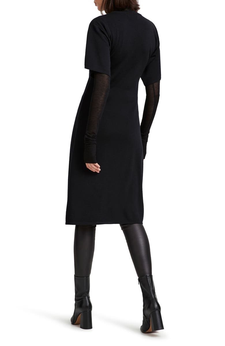 Marcella Koya Merino Wool Tunic, Alternate, color, Black