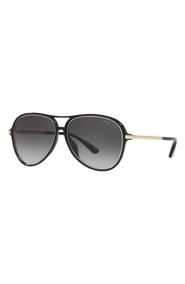Michael Kors Breckenridge 58mm Gradient Aviator Sunglasses, Alternate, color, 