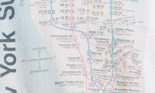 Elwood Vintage Map Of Ny Sweatshirt In White