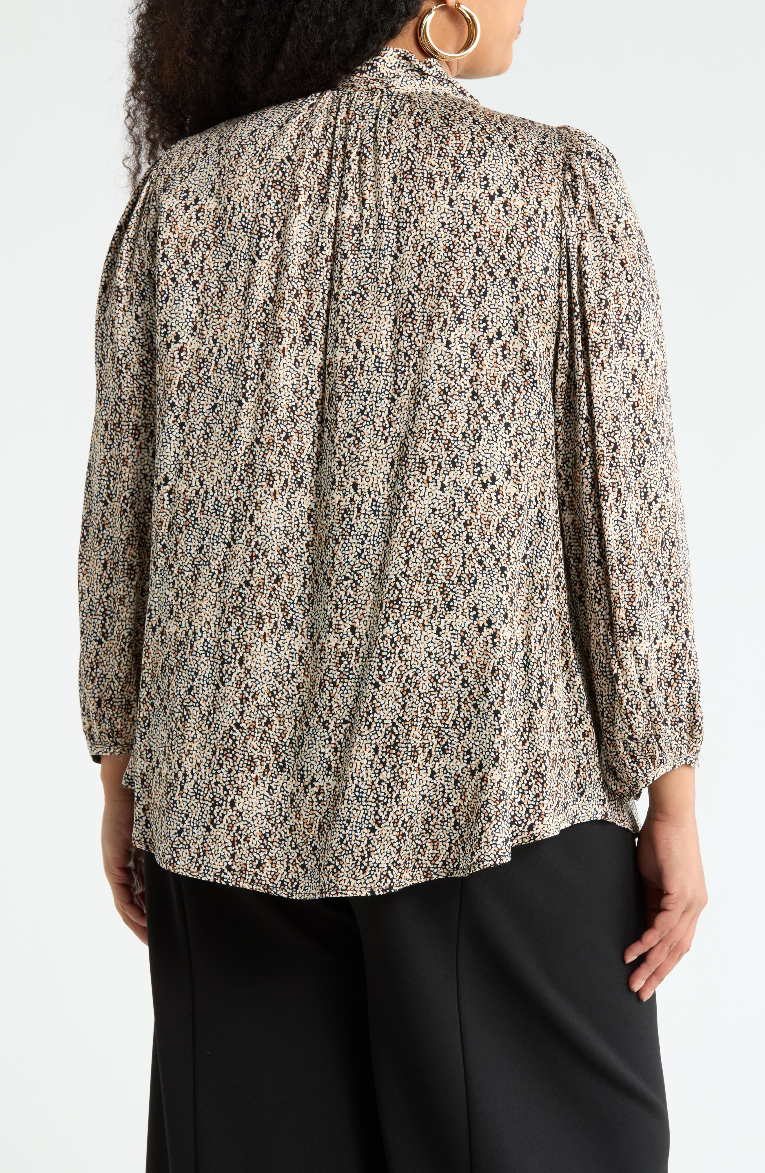 Tie Neck Long Sleeve Top - image 2