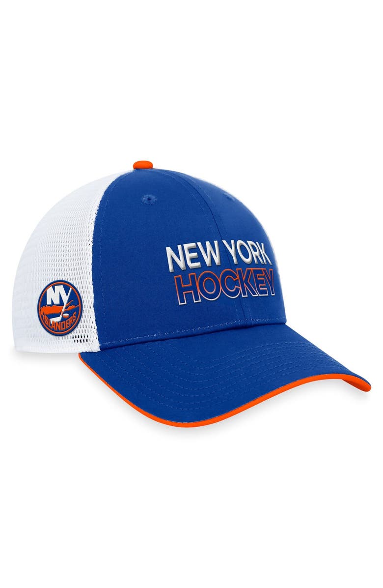 FANATICS Men's Fanatics Branded Royal New York Islanders Authentic Pro Rink Trucker Adjustable Hat, Main, color, Royal