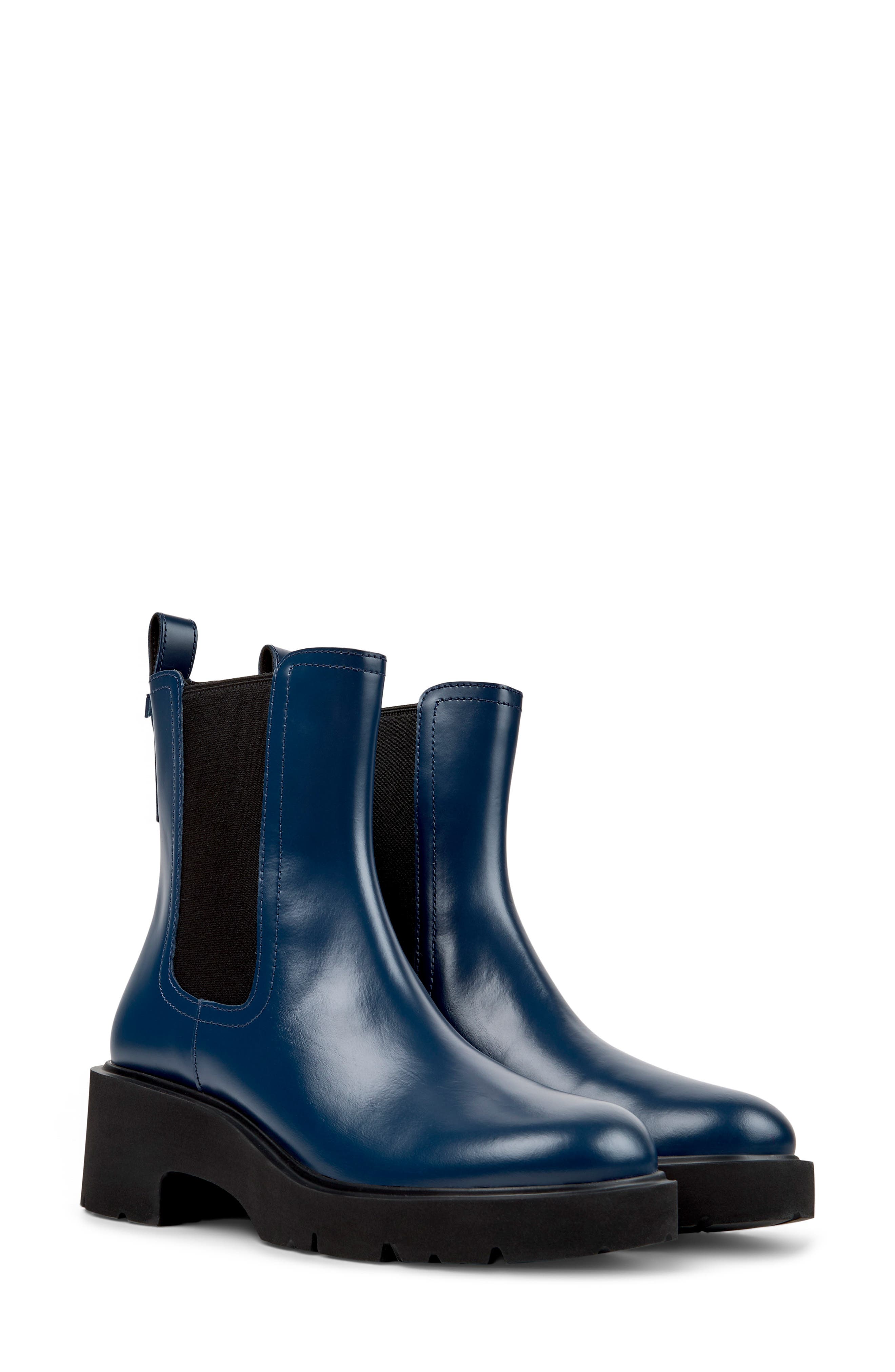 Camper Milah Platform Chelsea Boot, Main, color, Dark Blue