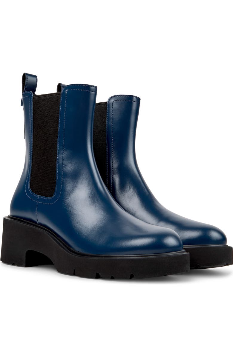 Camper Milah Platform Chelsea Boot, Main, color, Dark Blue