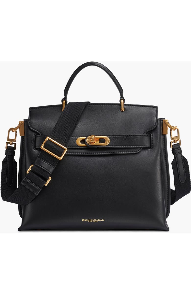 Donna Karan New York Bridgehampton Satchel, Main, color, Blk/Gold