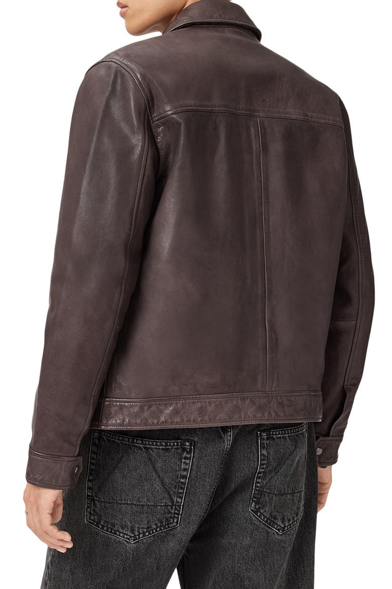 Nates Leather Jacket, Alternate, color, TRAIL BROWN