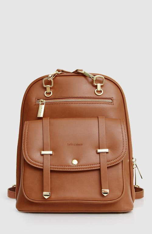 Belle & Bloom 5th Ave Leather Backpack In Camel