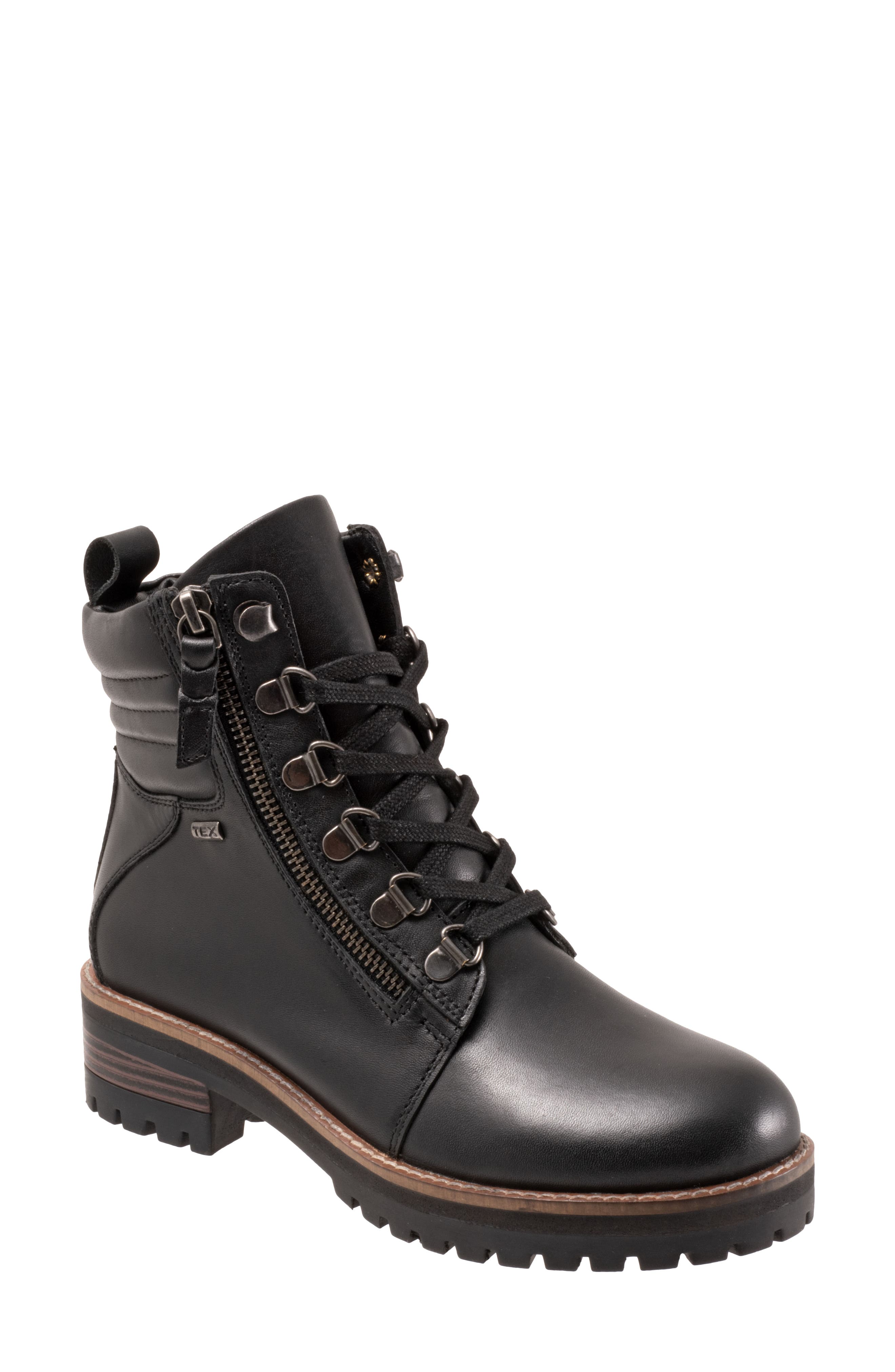 SoftWalk<sup>®</sup> Everett Lace-Up Boot, Main, color, Black Leather