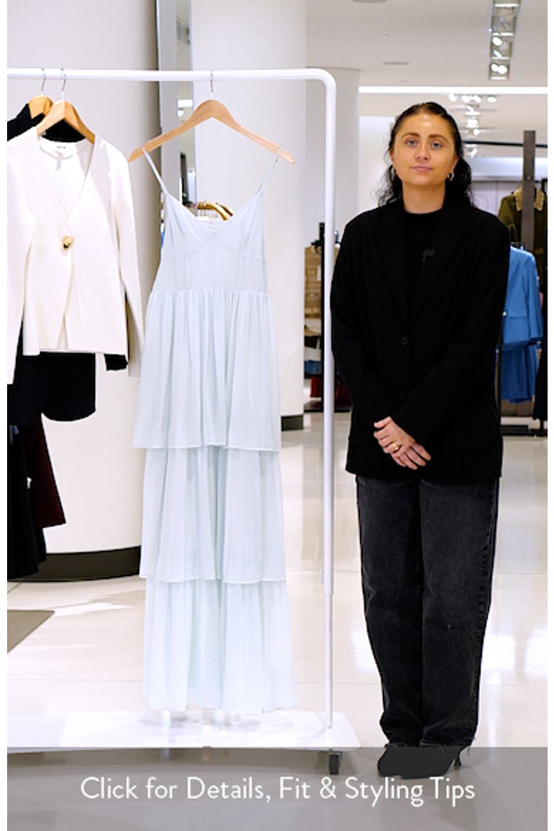 Tiered Chiffon Maxi Cocktail Dress video