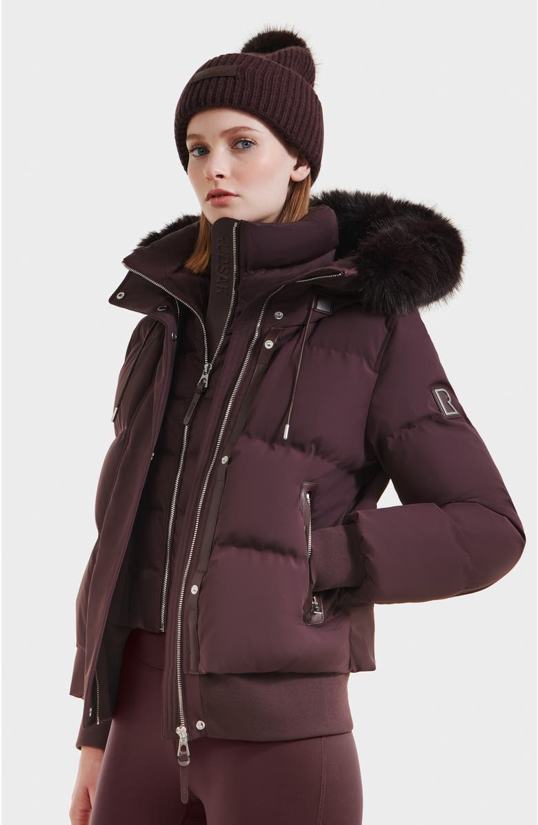 Rudsak Cieyna Down Bomber, Alternate, color, Bordeaux