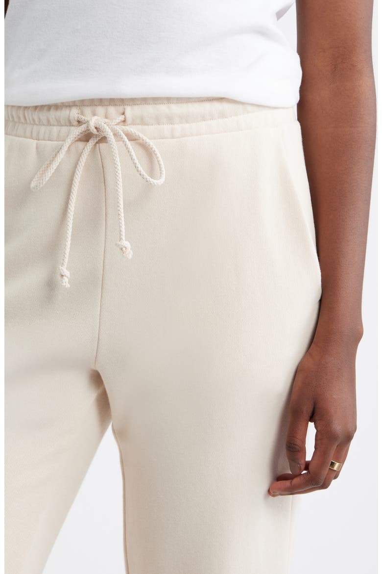 Cotton Blend French Terry Drawstring Pants, Alternate, color, BEIGE SHELL