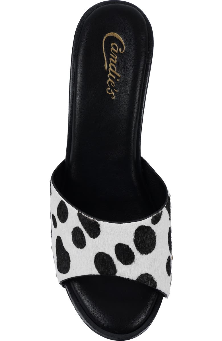 Candie's Love Genuine Calf Hair Platform Sandal, Alternate, color, Dalmation