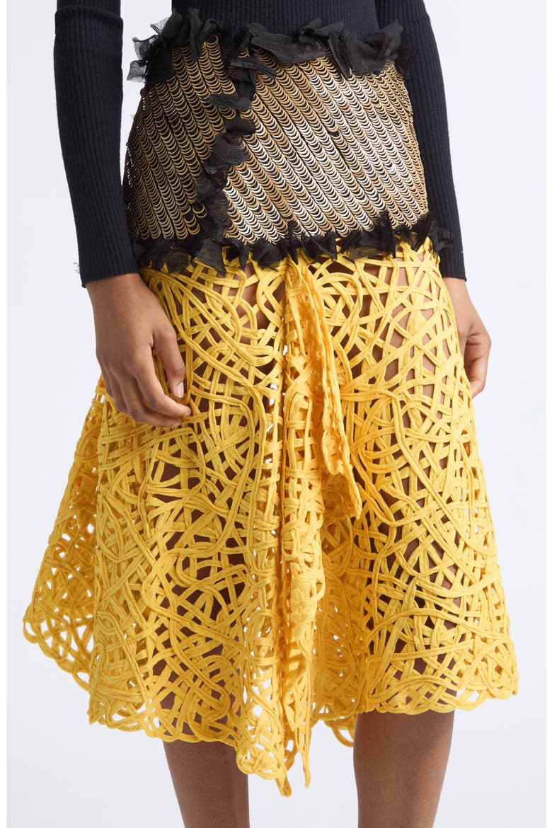 Albissola Taped Skirt, Alternate, color, YELLOW