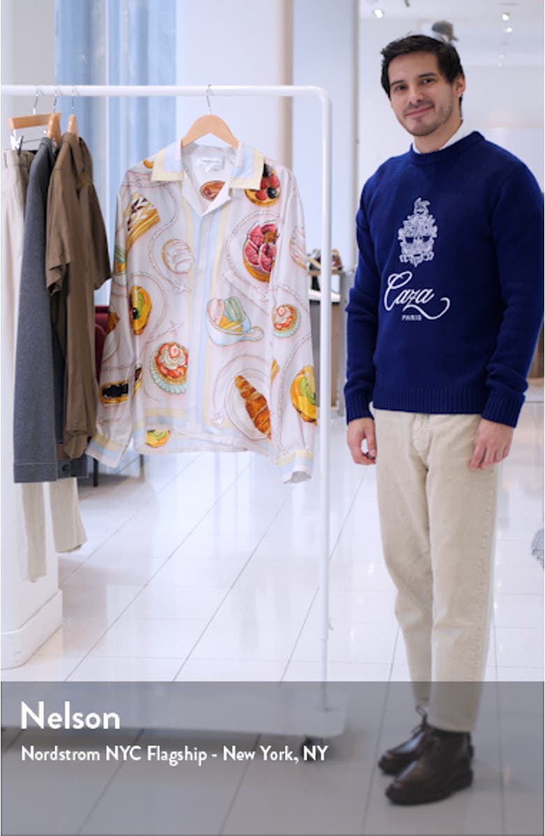 Long Sleeve Silk Button-Up Shirt, sales video thumbnail