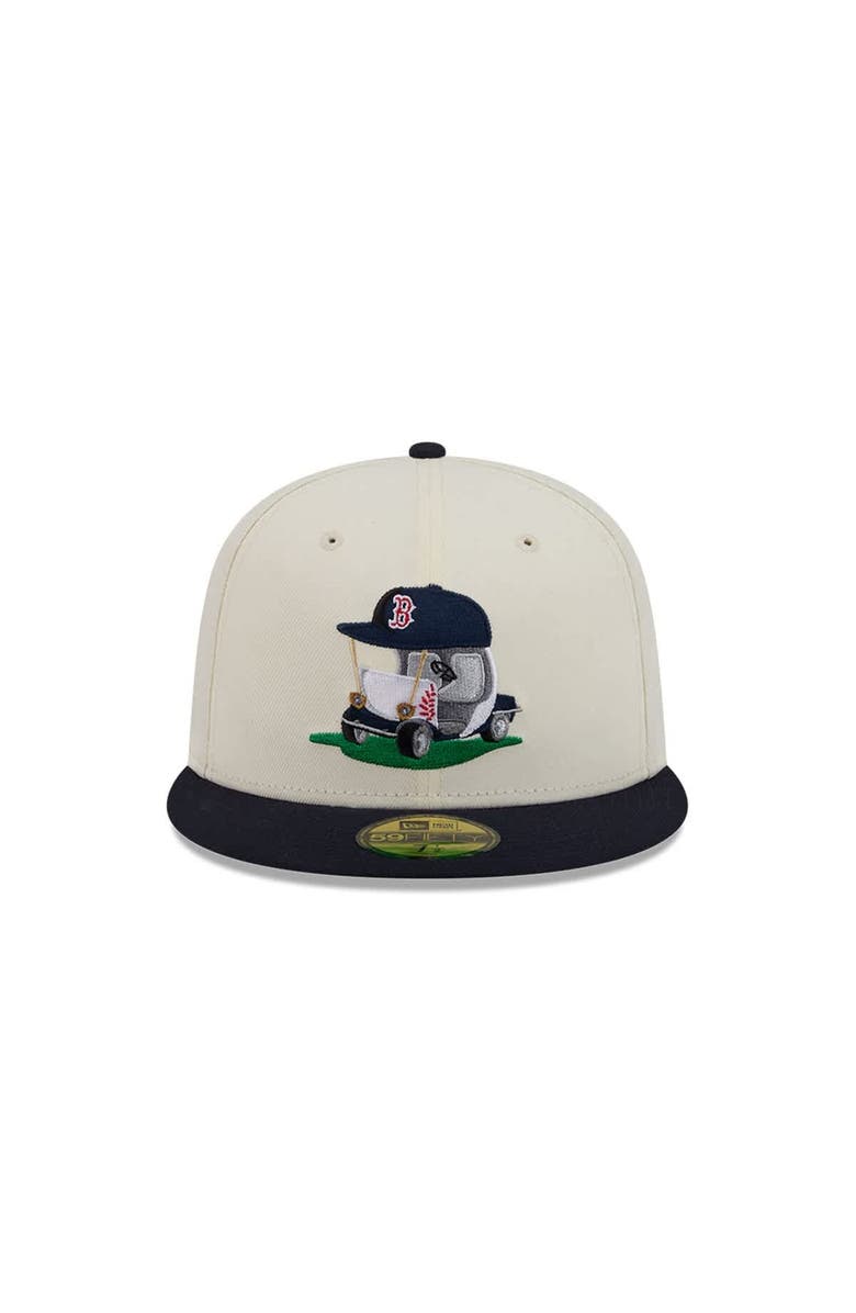 New Era Men's New Era  Cream/Navy Boston Red Sox Bullpen Cart 59FIFTY Fitted Hat, Alternate, color, Cream
