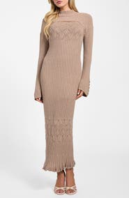 GUESS Shinju Bouclé Maxi Dress & Shrug Set