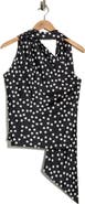 Renee C Scarf Detail One Shoulder Top