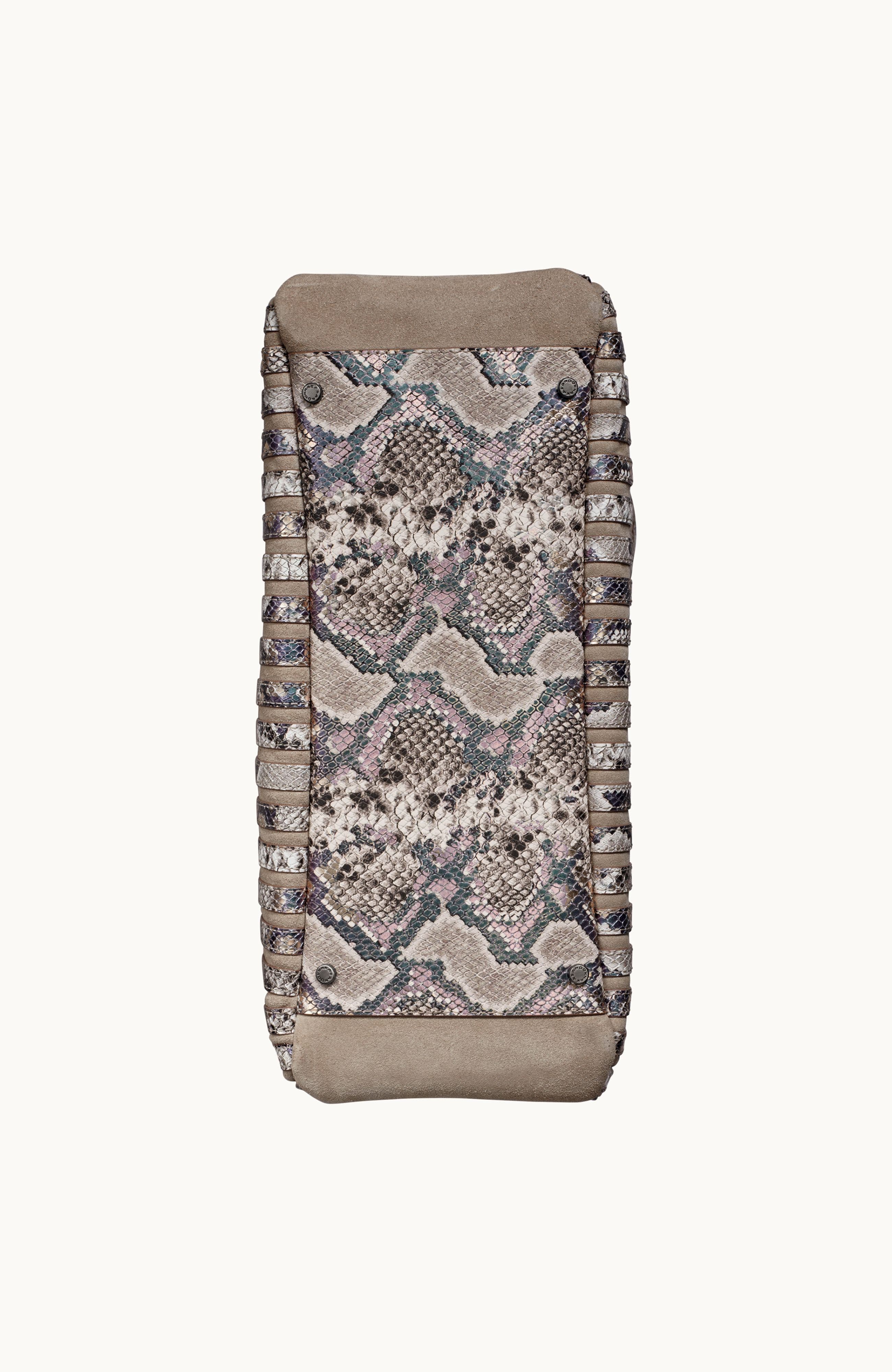 Donna Karan New York Bellerose Pieced Multi Python Hobo, Alternate, color, 