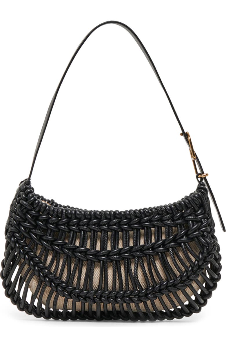 Dolce Vita Cannes Faux Leather Baguette Bag, Main, color, Black