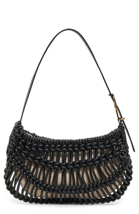 Cannes Faux Leather Baguette Bag