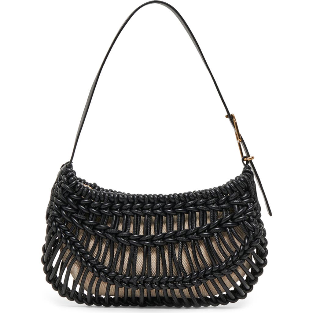 Dolce Vita Cannes Faux Leather Baguette Bag In Black