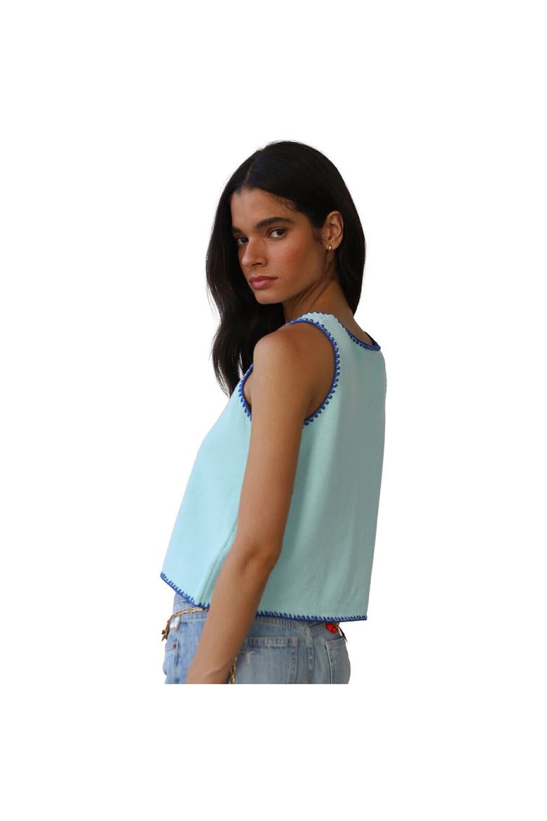 Mala Knit Stitch Tank Top - Women's, Alternate, color, Light Blue