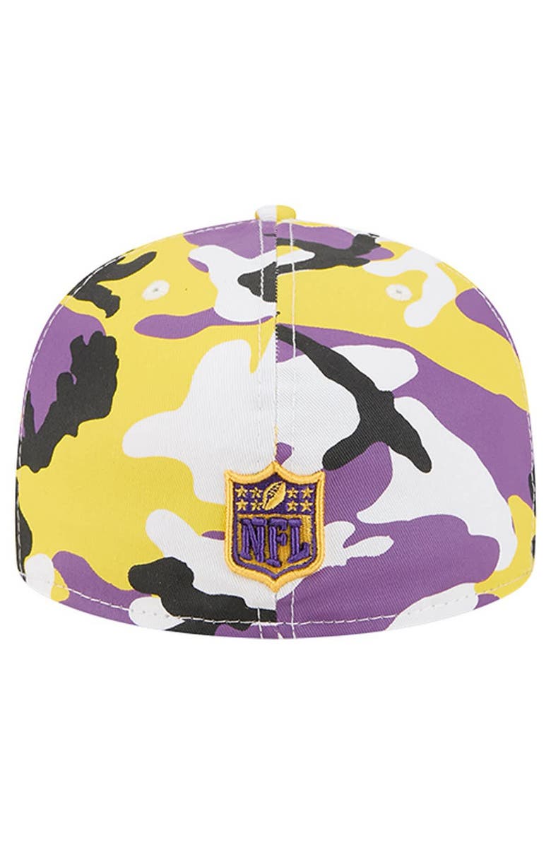 New Era Men
s New Era Gold/Purple Minnesota Vikings 59FIFTY Fitted Hat, Alternate, color, Gold