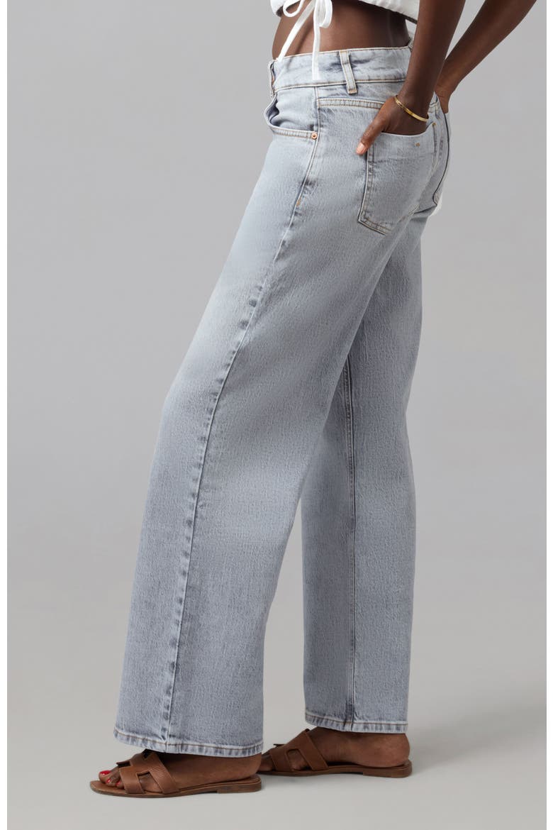 Miro Mid Rise Comfort Straight Jeans, Alternate, color, MONOCHROME