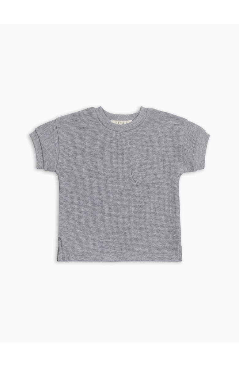 KENDI by Colored Organics Organic Bailey Waffle Pocket Tee, Alternate, color, Ashen