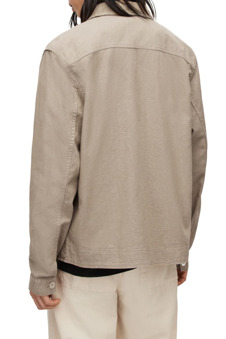 Bruc Linen & Cotton Shirt Jacket, Alternate, color, DUSTY TAUPE