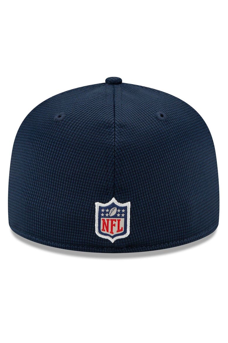 Men's New Era Navy New England Patriots 2021 NFL Sideline Home 59FIFTY Fitted Hat, Alternate, color, Navy