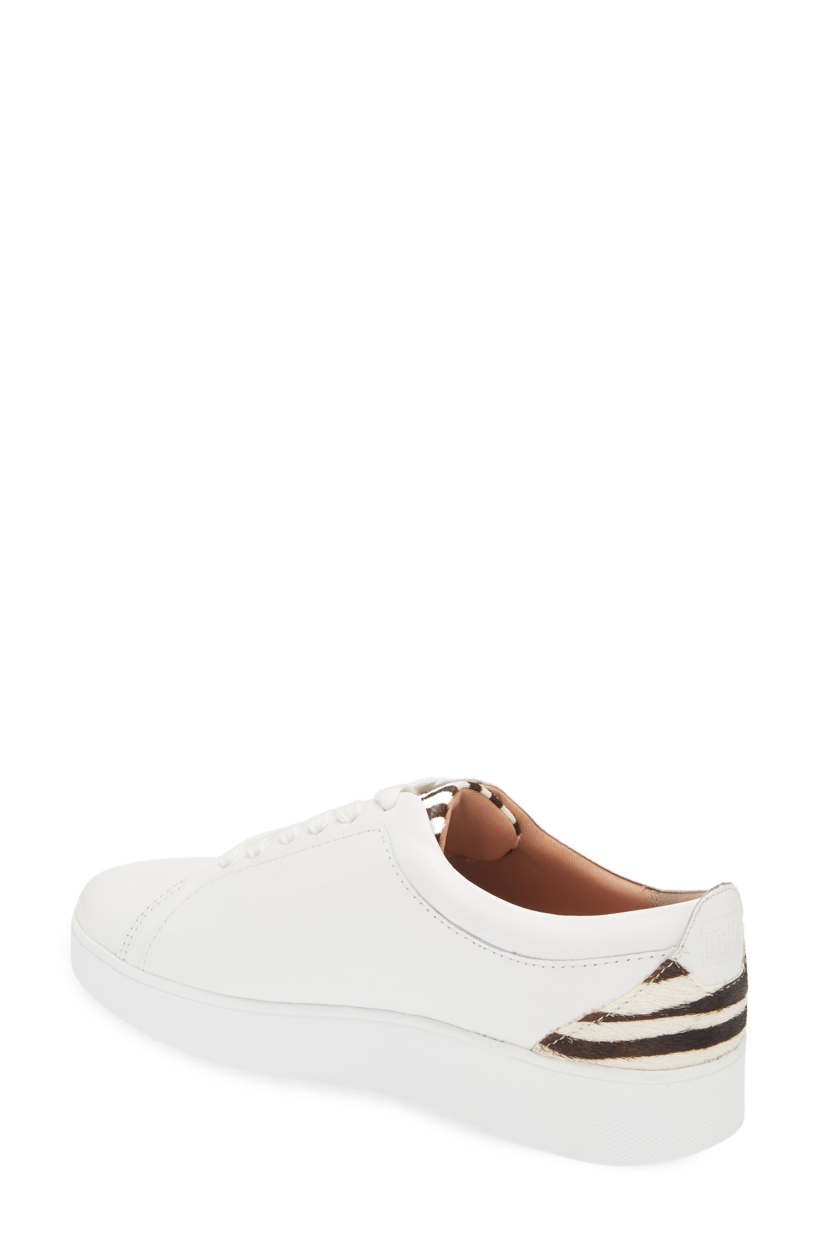 FitFlop Rally Leather & Genuine Calf Hair Sneaker, Alternate, color, 