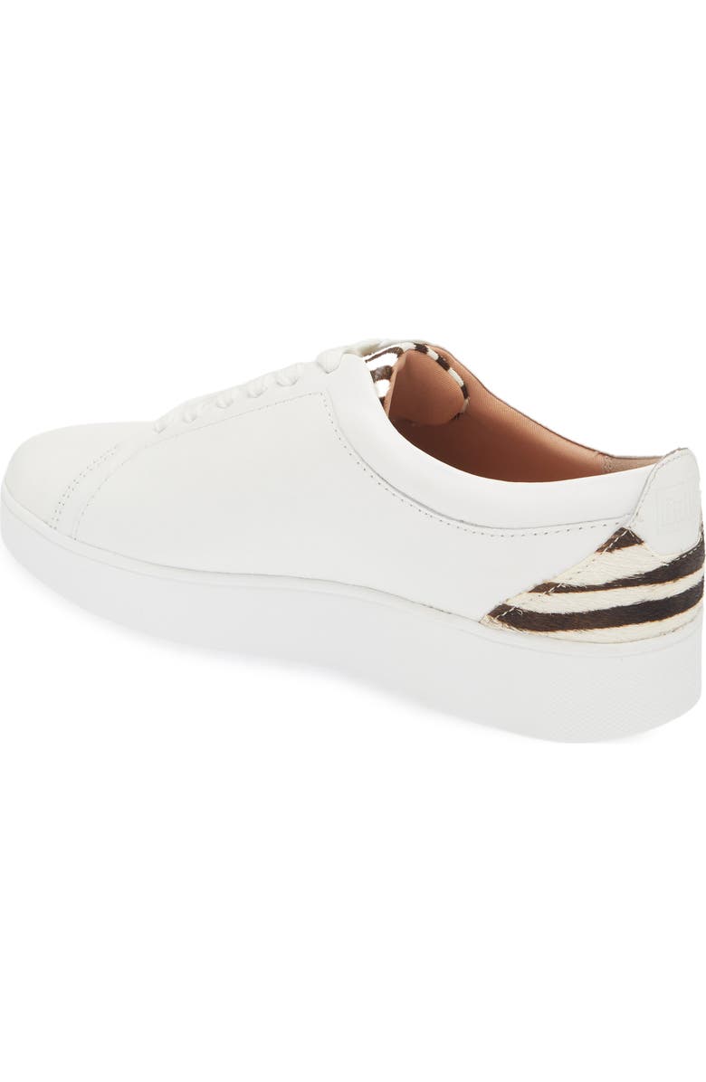 FitFlop Rally Leather & Genuine Calf Hair Sneaker, Alternate, color,