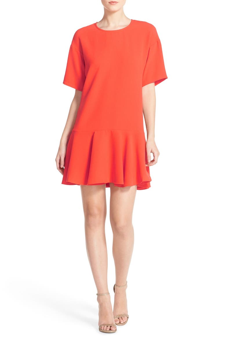 Drop Waist Knit Dress, Alternate, color, MASAI RED