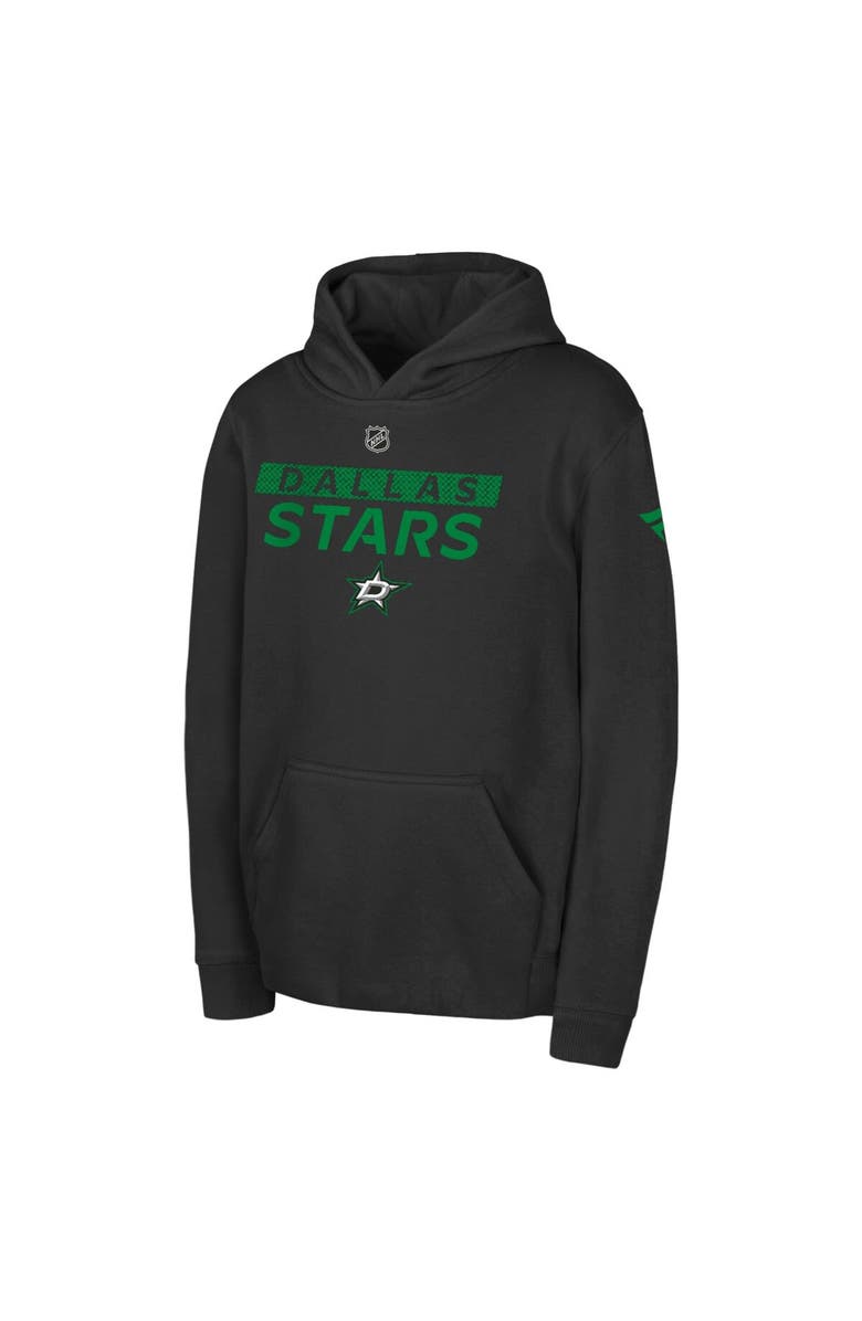 Outerstuff Youth Black Dallas Stars Authentic Pro Wordmark Fleece Pullover Hoodie, Main, color, 