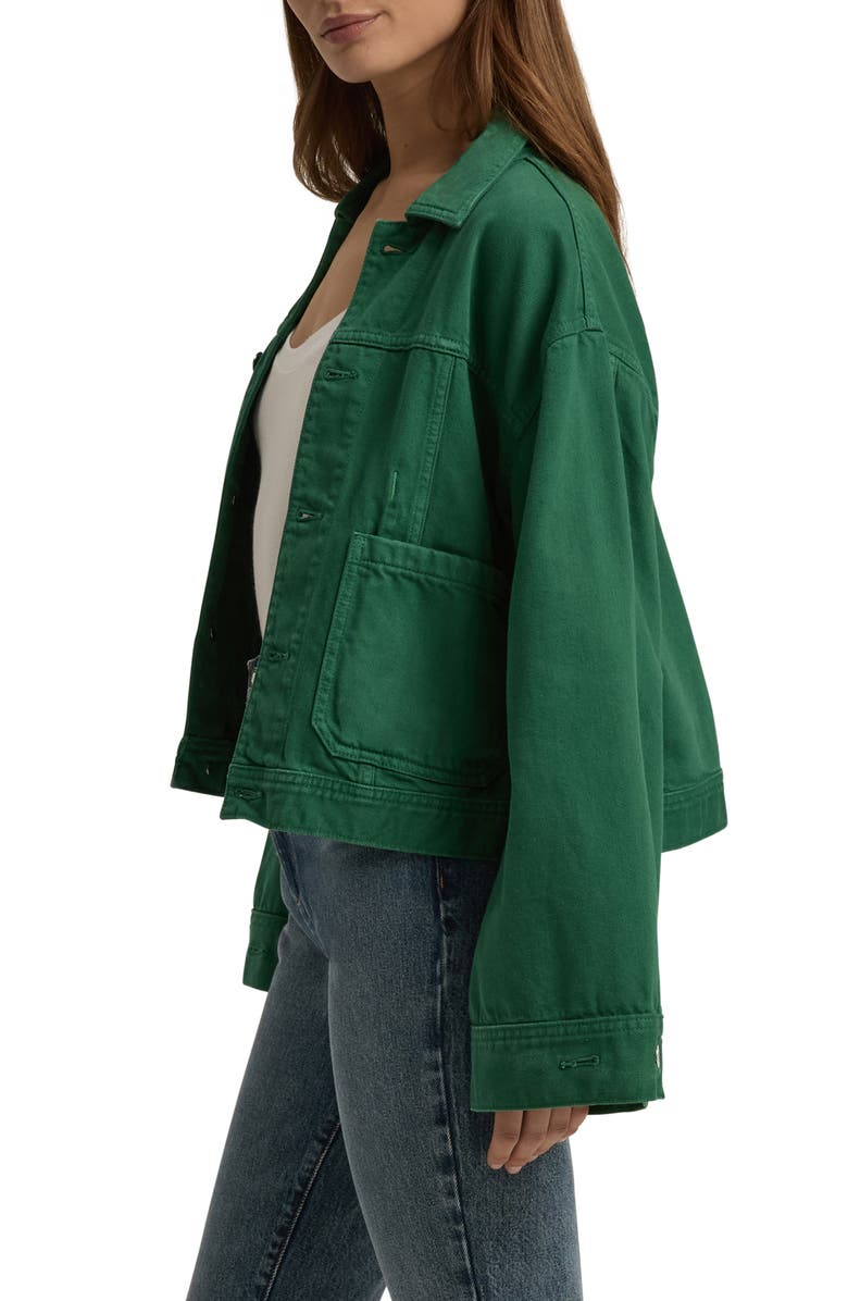 Favorite Daughter The Oliver Denim Jacket, Alternate, color, Emerald