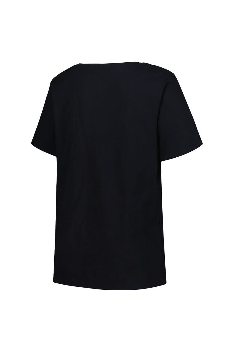 Women's Profile Black Memphis Grizzlies Plus Size Arch Over Logo V-Neck T-Shirt, Alternate, color, Black