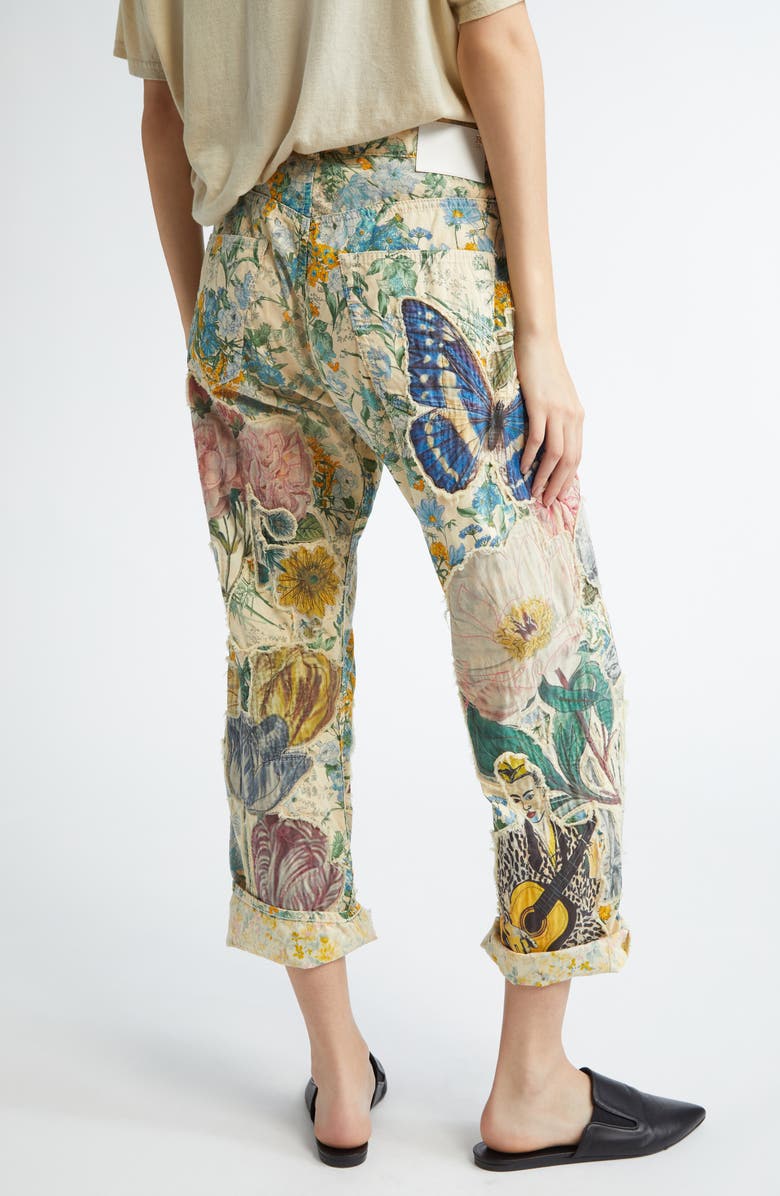 R13 Floral Appliqué X-Boyfriend Pants, Alternate, color, 