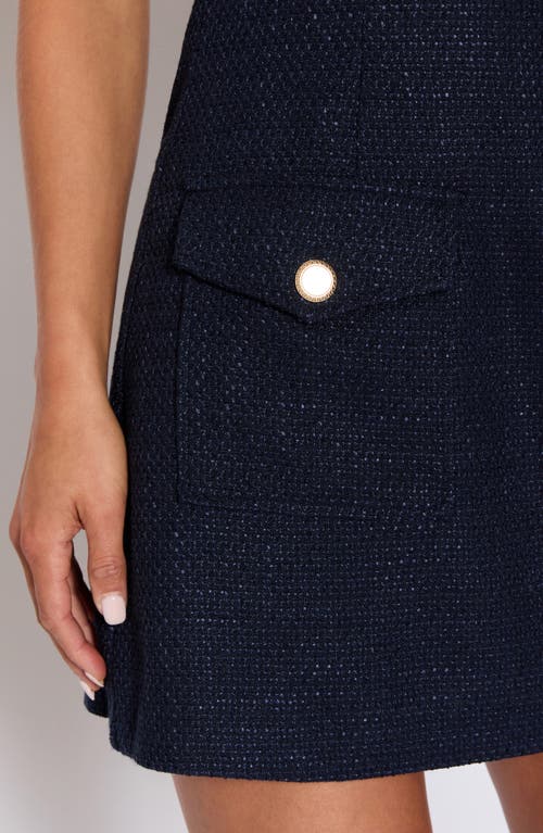Vici Collection Morgan Strapless Tweed Minidress In Blue